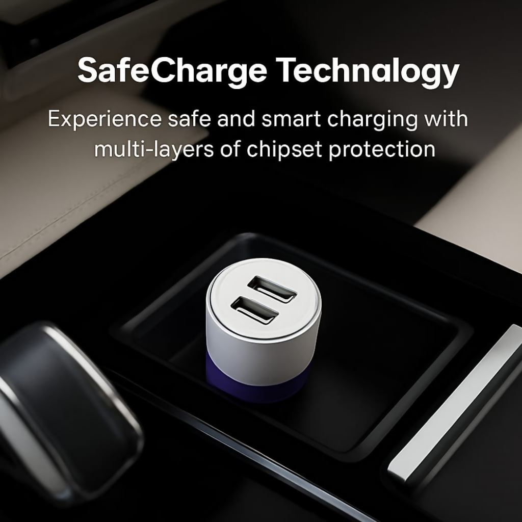 ALVENZA Uniteq 65W Dual USB Car Charger – Fast, Efficient Charging for Travel
