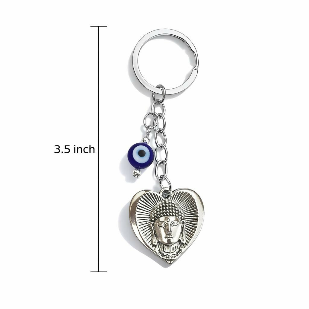 ALVENZA Buddha Evil Eye Keychain – Protective Spiritual Accessory