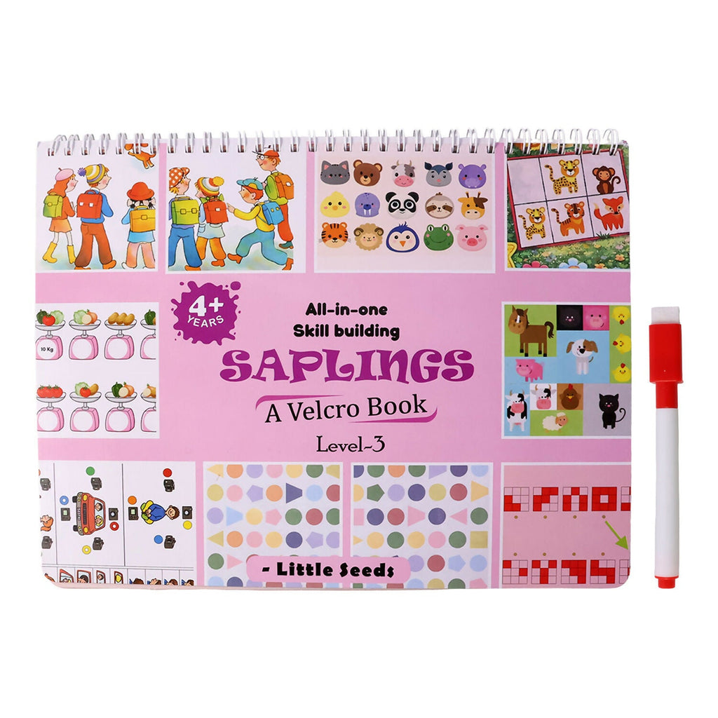 ALVENZA Velcro Activity Book for Kids – Interactive Learning Fun for 4+