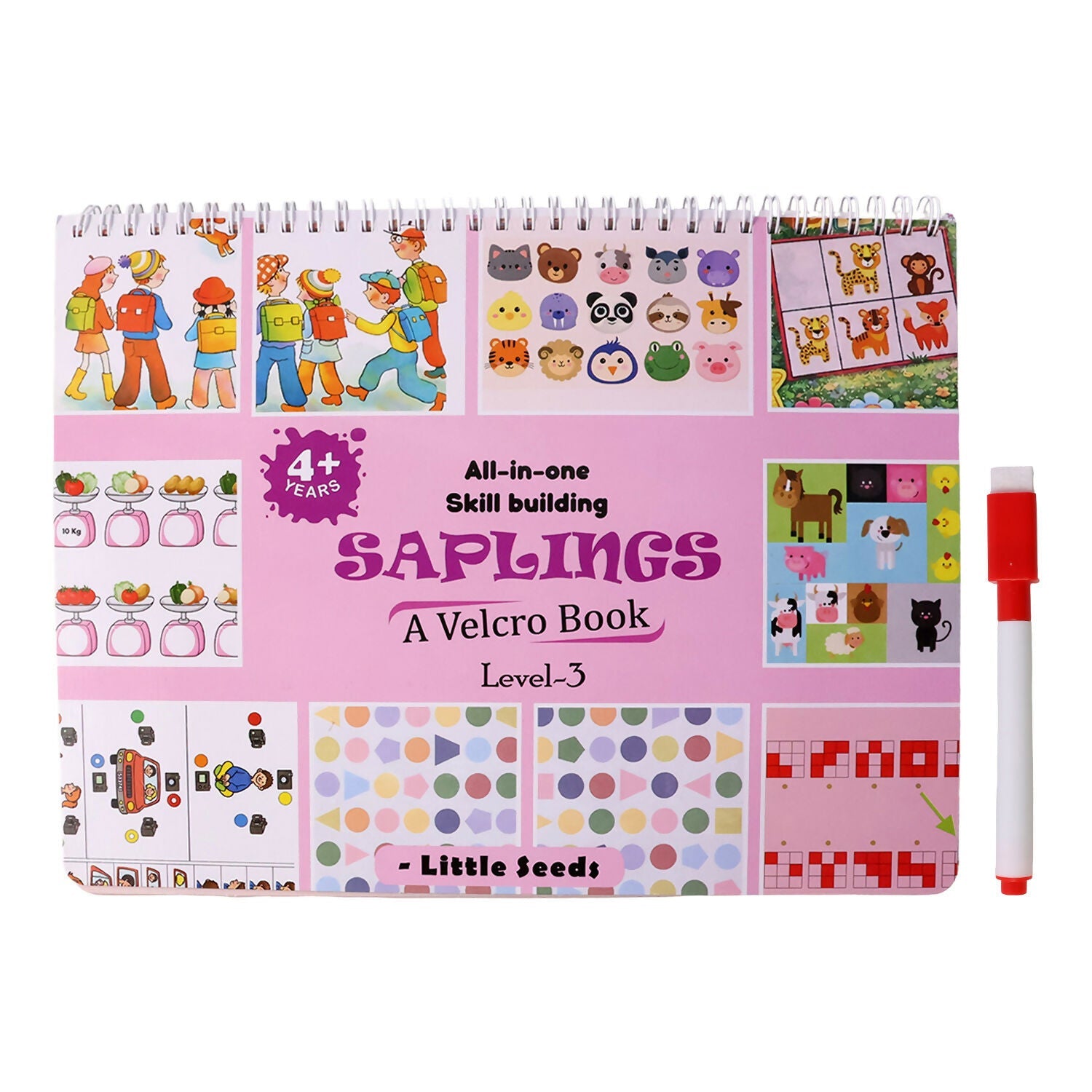ALVENZA Velcro Activity Book for Kids – Interactive Learning Fun for 4+