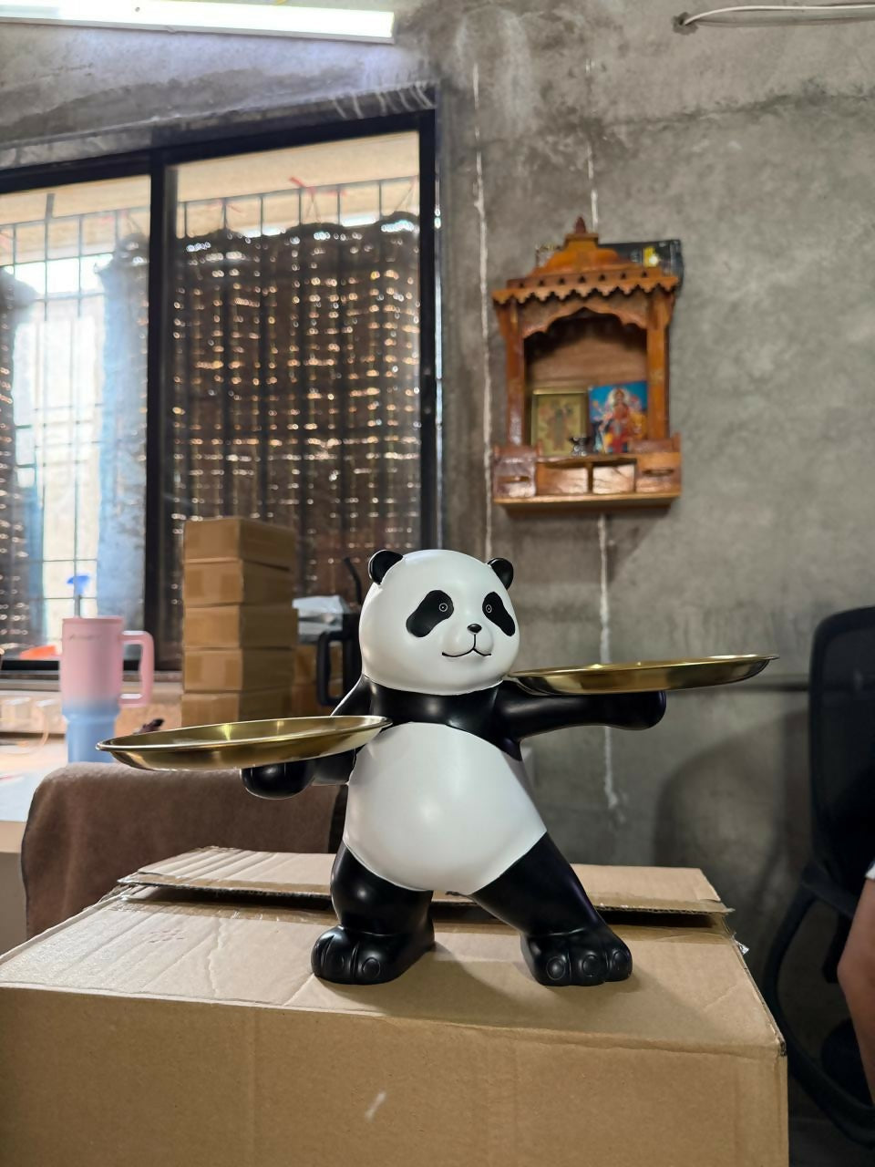 ALVENZA Panda Tray Holder – Charming Dual Plates for Home & Office