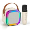 ALVENZA Portable Karaoke Speaker – Wireless Mic & LED Light Effects for Parties