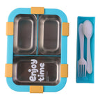 Airtight 3 Compartment Stainless Steel Lunch Box Food Organiser - Detail View 5