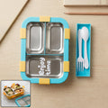 Airtight 3 Compartment Stainless Steel Lunch Box Food Organiser