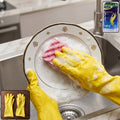 Waterproof Rubber Cleaning Gloves Durable & Reusable for Household Tasks