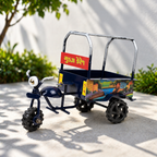 ALVENZA Indian Cargo Tricycle Decor – Handcrafted Miniature with Ethnic Truck Art