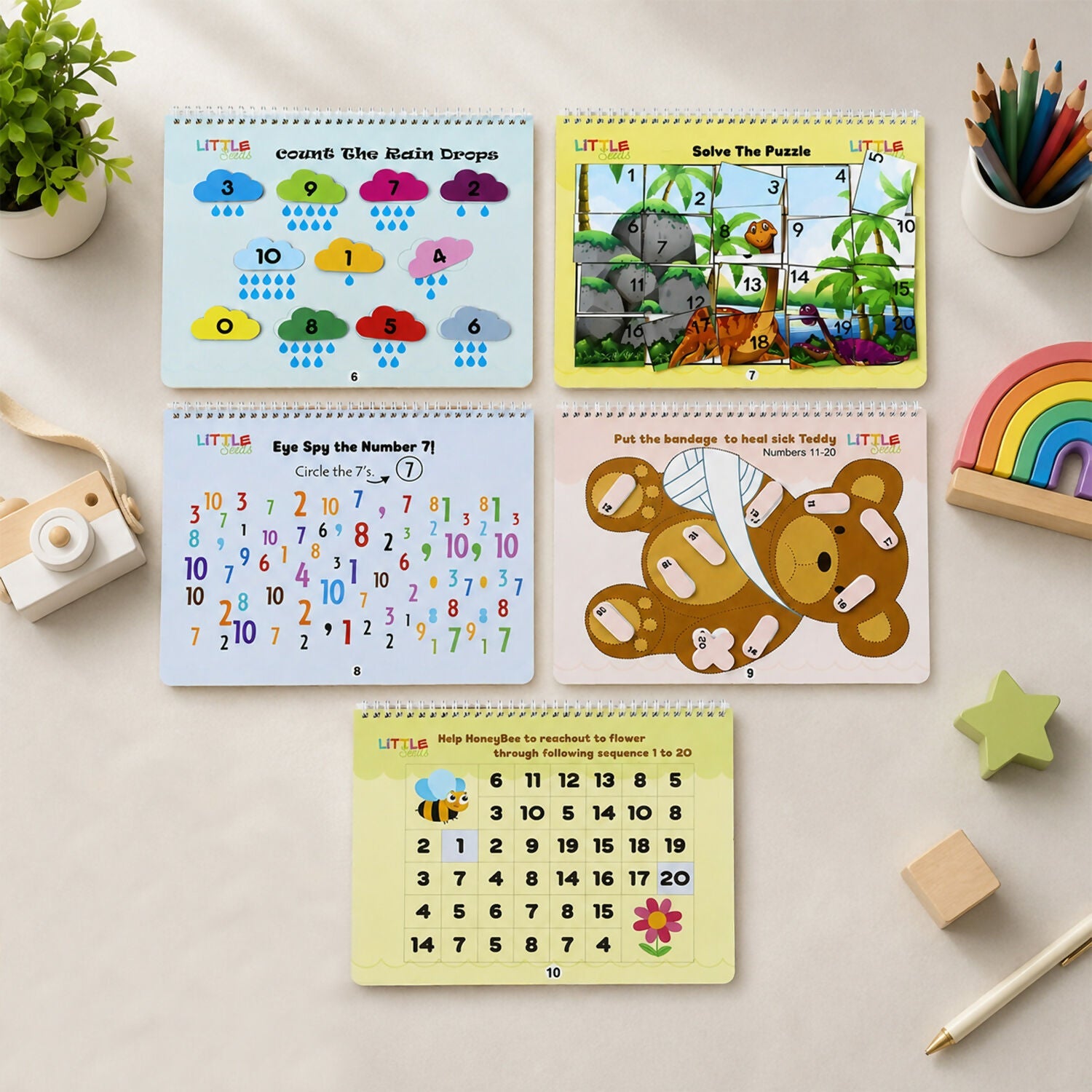 ALVENZA Learning Numbers Activity Book – Engaging Velcro Hands-On Kids Tool