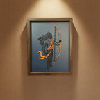 ALVENZA Lord Ram Wall Art – Handcrafted Multi-Layer 3D Wooden Frame