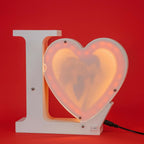 ALVENZA Love Heart LED Photo Frame – Romantic Red Light Display for Couples
