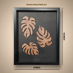 ALVENZA Luxury 3D Monstera Leaf Wall Art – Modern Tropical Decor for Homes