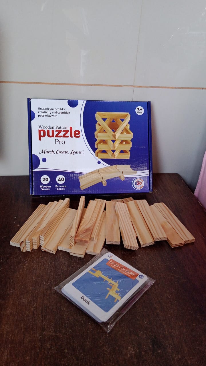 Wooden Pattern Puzzle Brain Game for Kids & Adults | Puzzle Vista - Detail View 7