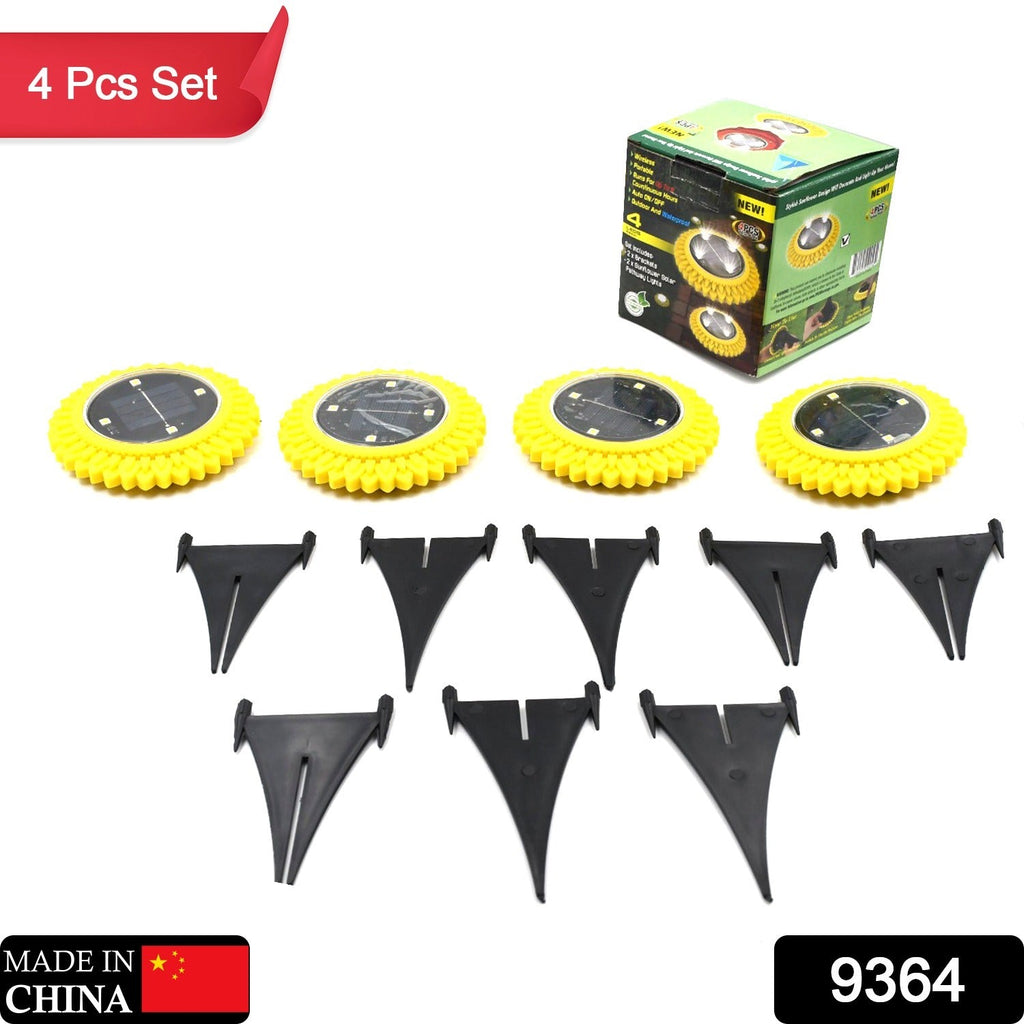Solar Ground Lights Waterproof LED Pathway Illumination - Side View