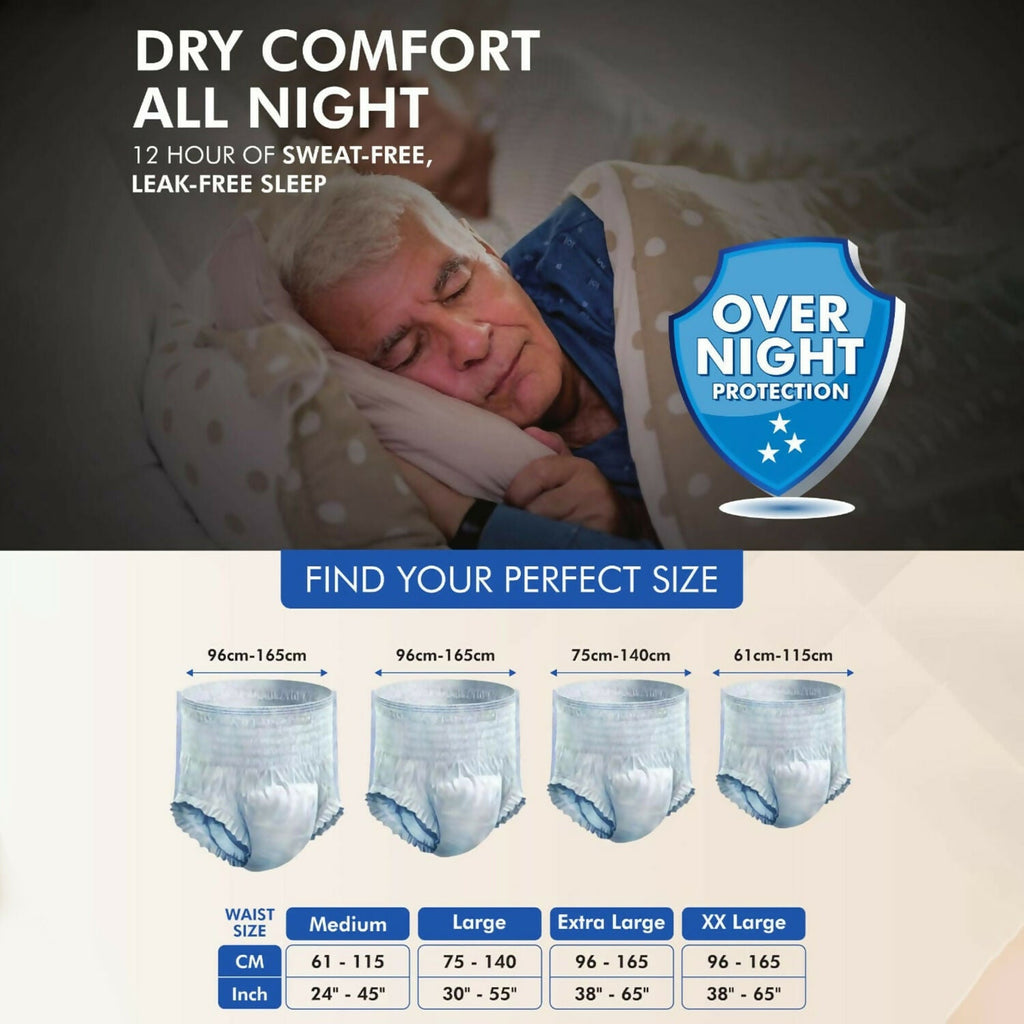 Adult Pull-Up Diaper Pants – 10-Hour Leak & Antibacterial Protection
