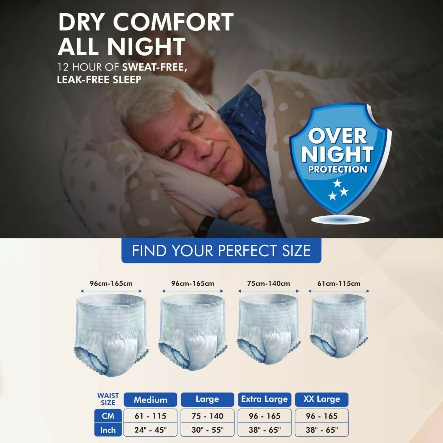 Adult Pull-Up Diaper Pants – 10-Hour Leak & Antibacterial Protection