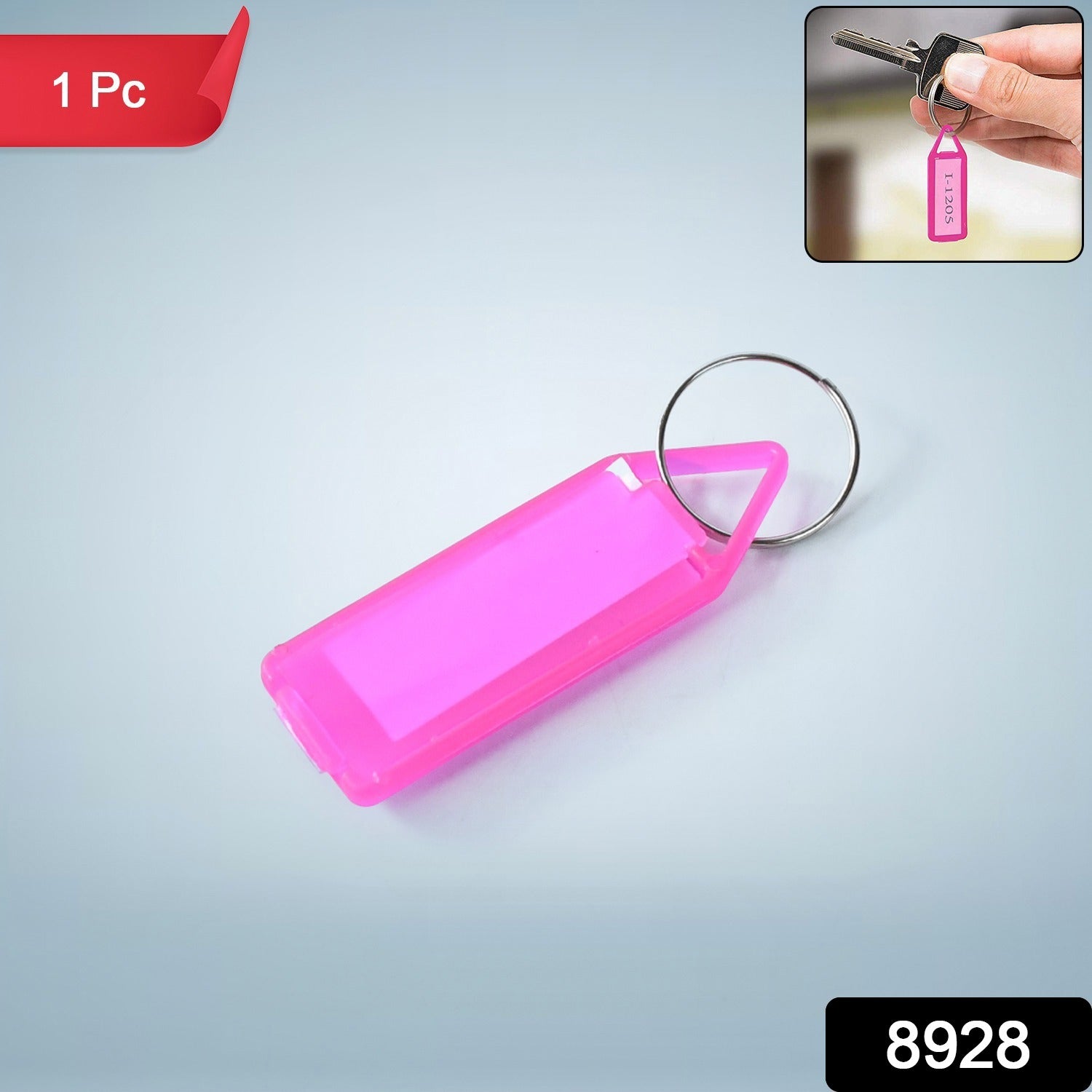 ALVENZA Clear Keychain ID Tag – Writable Durable Label for Organization