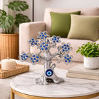 ALVENZA Silver Evil Eye Tree Showpiece – Luck & Protection Decor