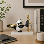 ALVENZA Panda Key Holder Tray – Decorative Resin Organizer Stand