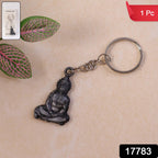 ALVENZA Hanuman Ji Sitting Pose Metal Keychain – Durable Spiritual Key Ring