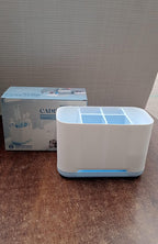 Toothbrush Holder Stand 6-Compartment Plastic Caddy | BrushedUp - Detail View 7