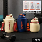 ALVENZA Sports Vacuum Bottle – Leak-Proof with Shoulder Strap