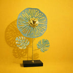 ALVENZA Modern Metal Flower Decor – Elegant Tabletop Showpiece for Home & Office