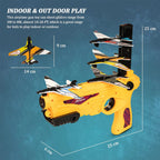 ALVENZA Toy Plane Gun Set – Launch 5 Foam Gliders for Kids Fun