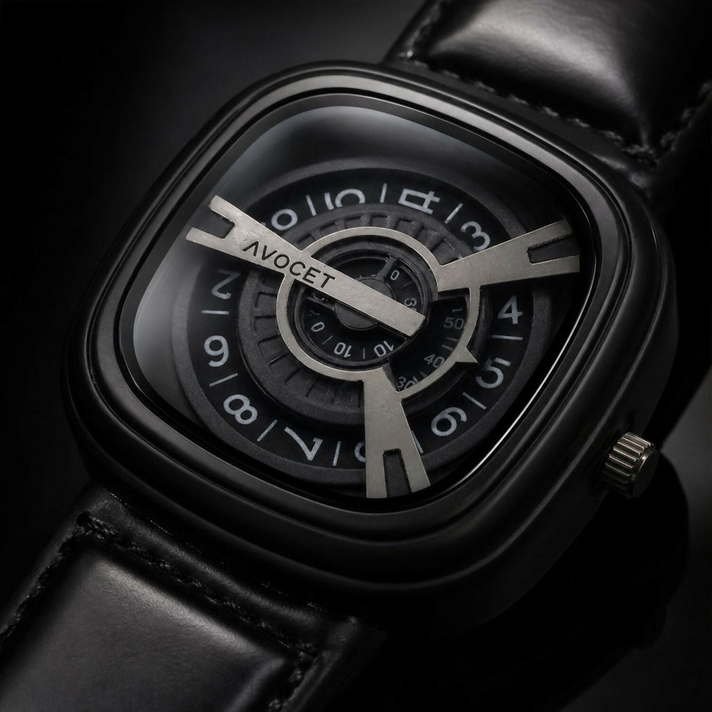 Minimal Black Square Dial Luxury Watch – Elegant & Modern Design