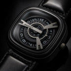 Minimal Black Square Dial Luxury Watch – Elegant & Modern Design