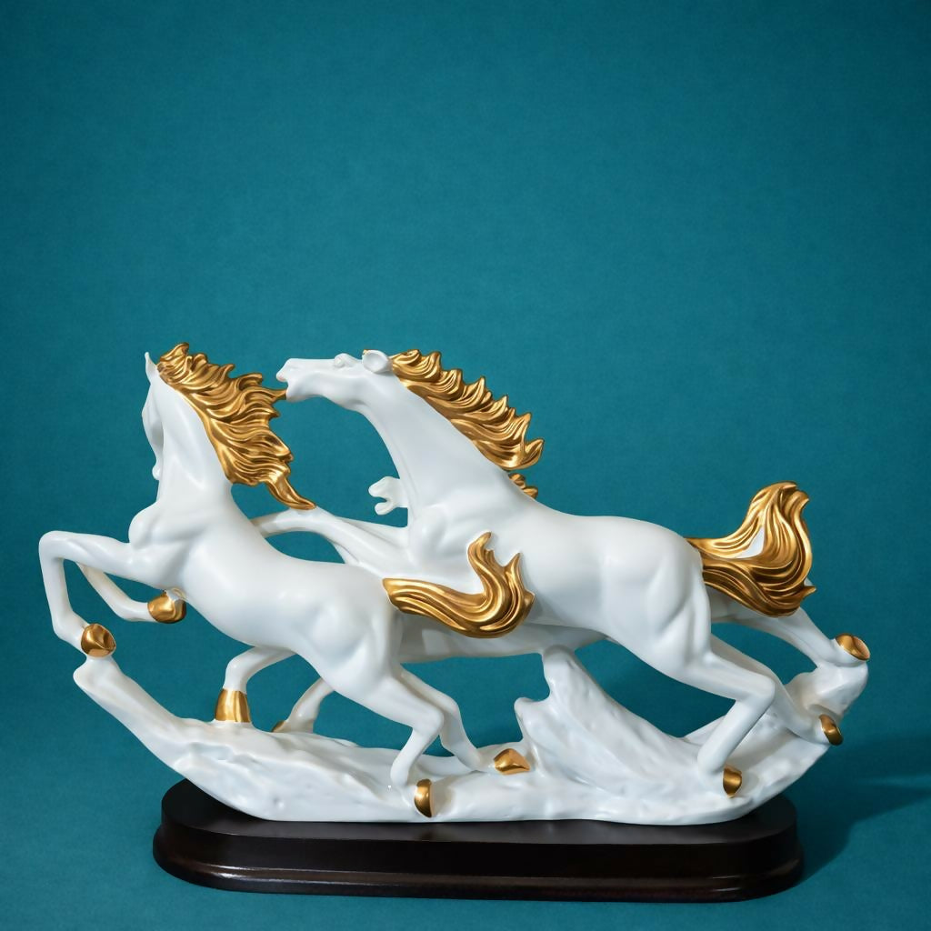  Running Horse Statue – Elegant Resin Home Decor Piece - Detail 5