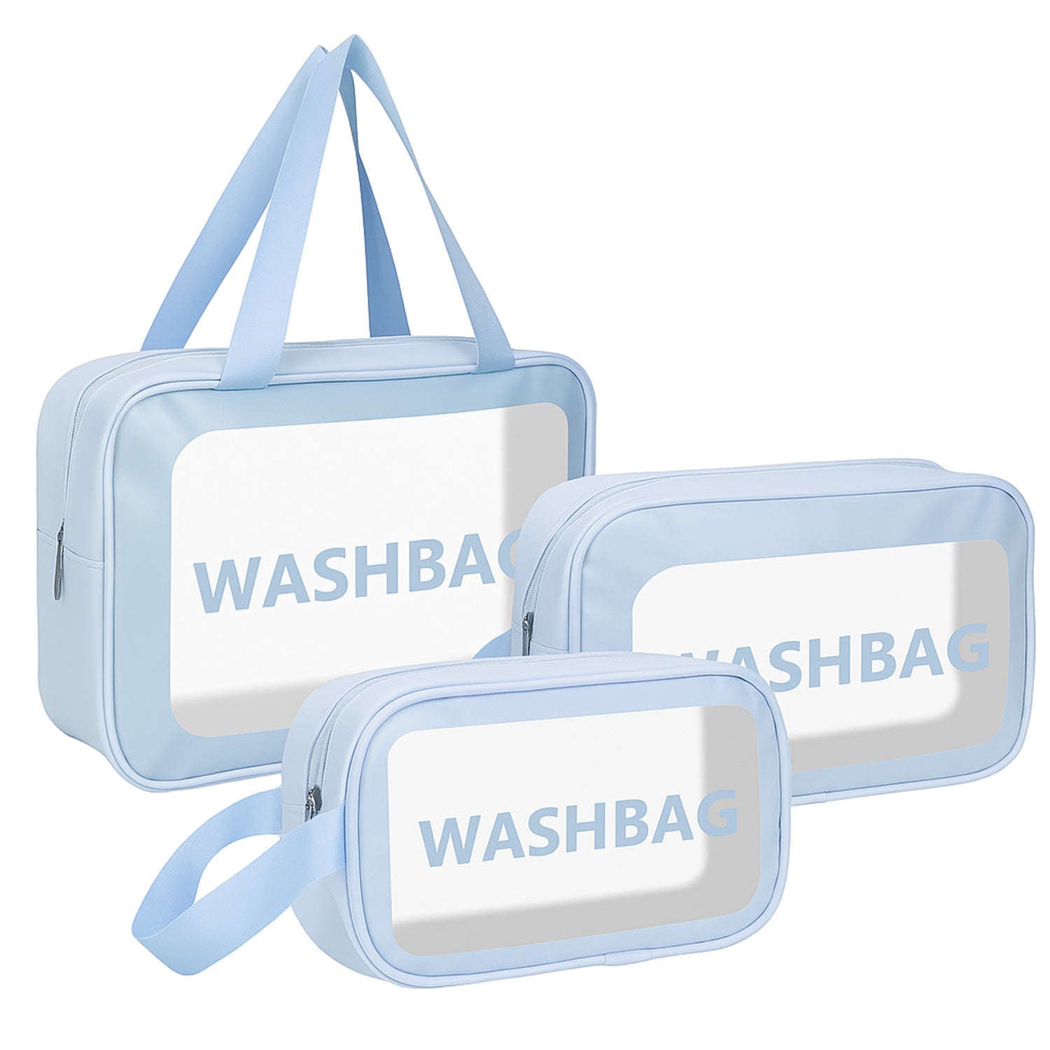  Waterproof Transparent Travel Toiletry Bag Set – 3 Sizes for Easy Organization - Detail 5