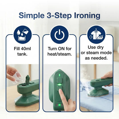  Portable Steam Iron – 2-in-1 Travel Garment Steamer | ALVENZA - Detail 5