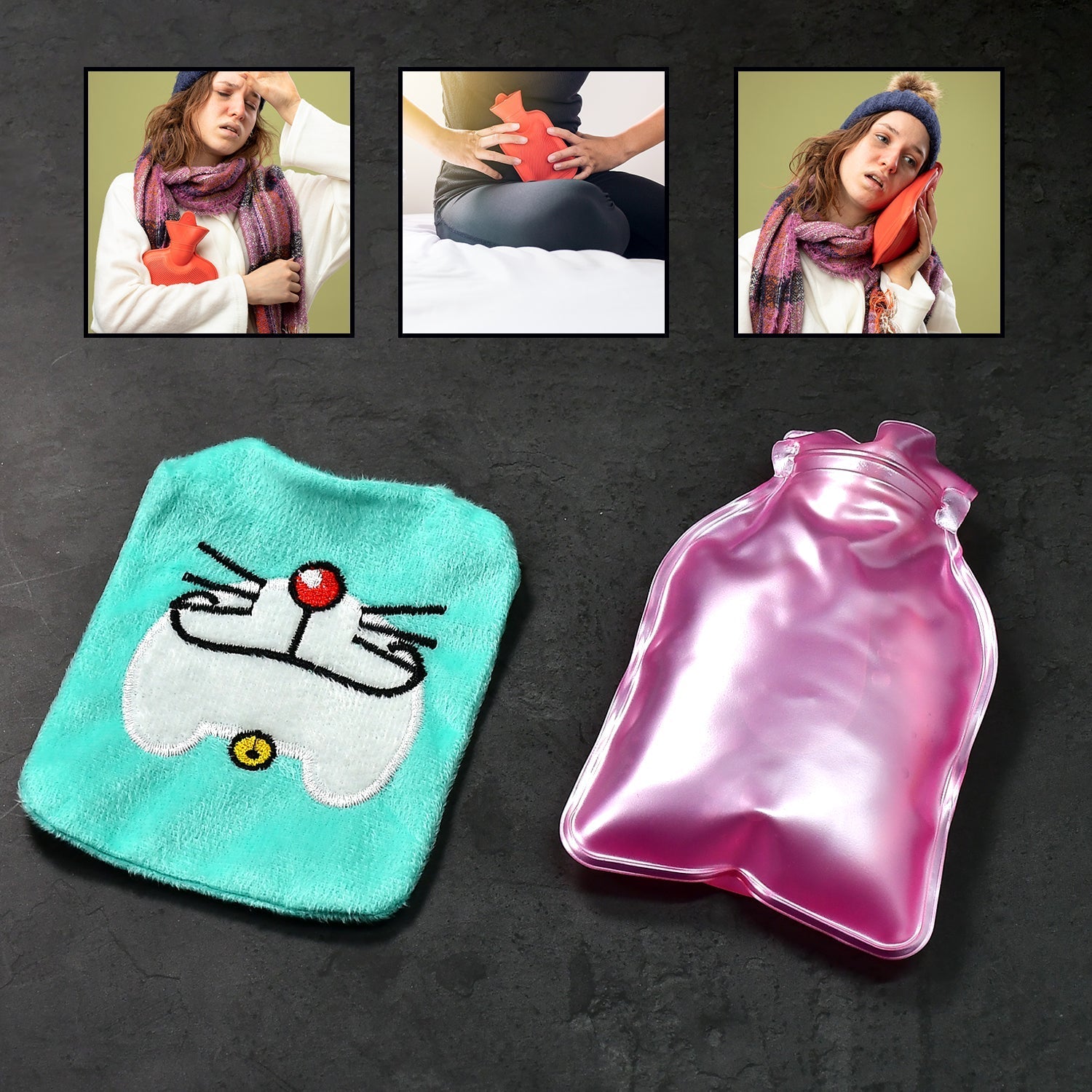  Doremon Hot Water Bag – Pain Relief with Soft Cover | ALVENZA - Detail 5