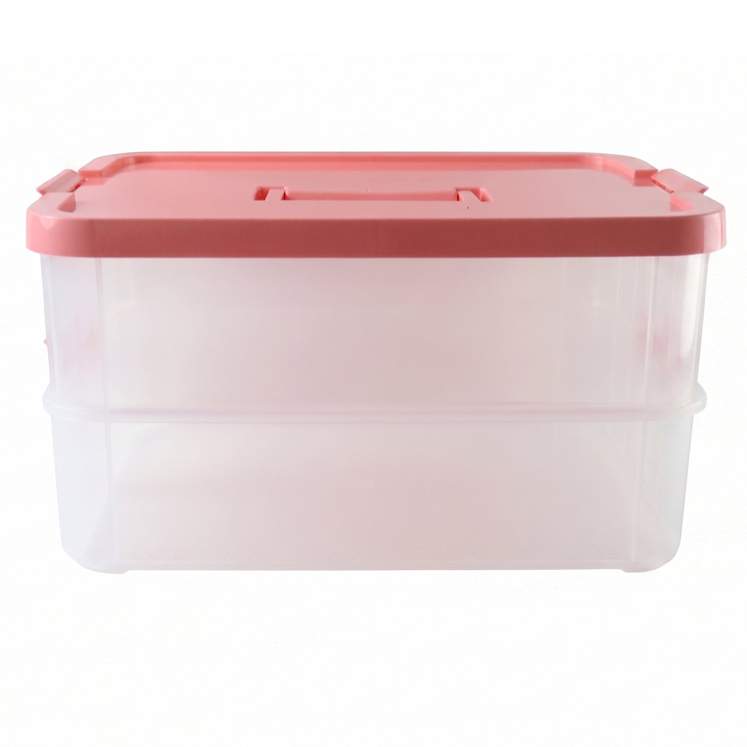  Plastic Transparent Storage Box with Lid 2XL 2 Layer Stackable Organizer (1 Pc) - Detail 5