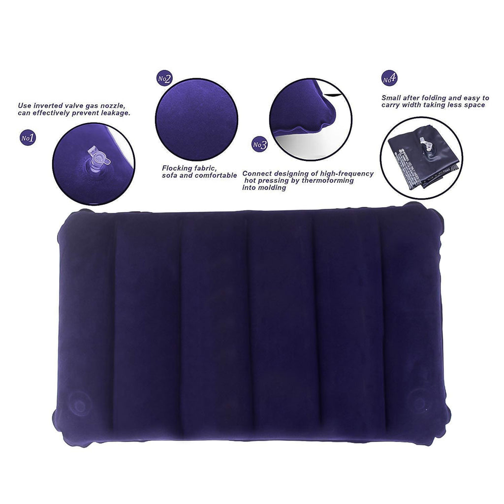  Inflatable Travel Pillow – Velvet Air Comfort (Blue) | ALVENZA - Detail 5