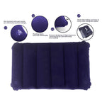  Inflatable Travel Pillow – Velvet Air Comfort (Blue) | ALVENZA - Detail 5