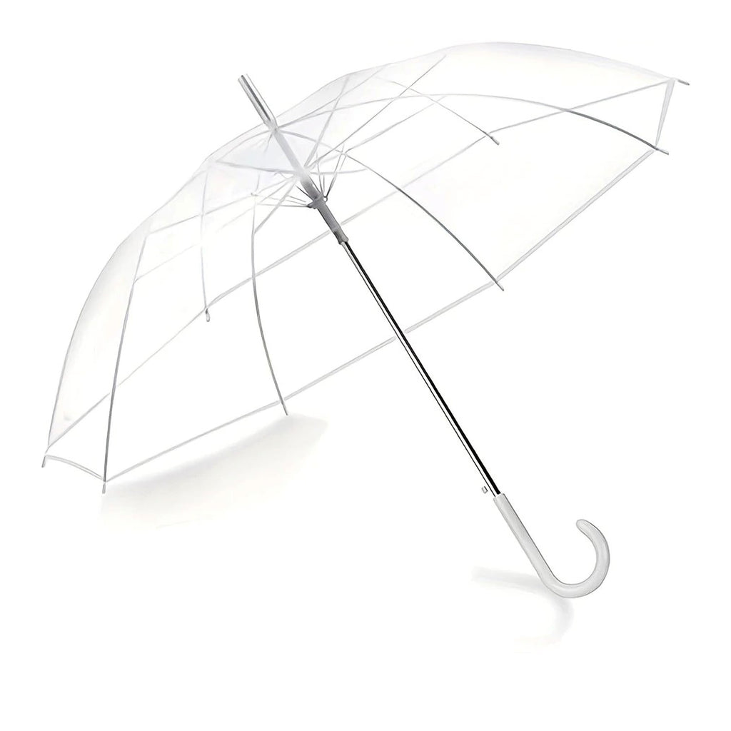  Transparent Dome Umbrella – Windproof with Comfortable Curved Handle - Detail 5