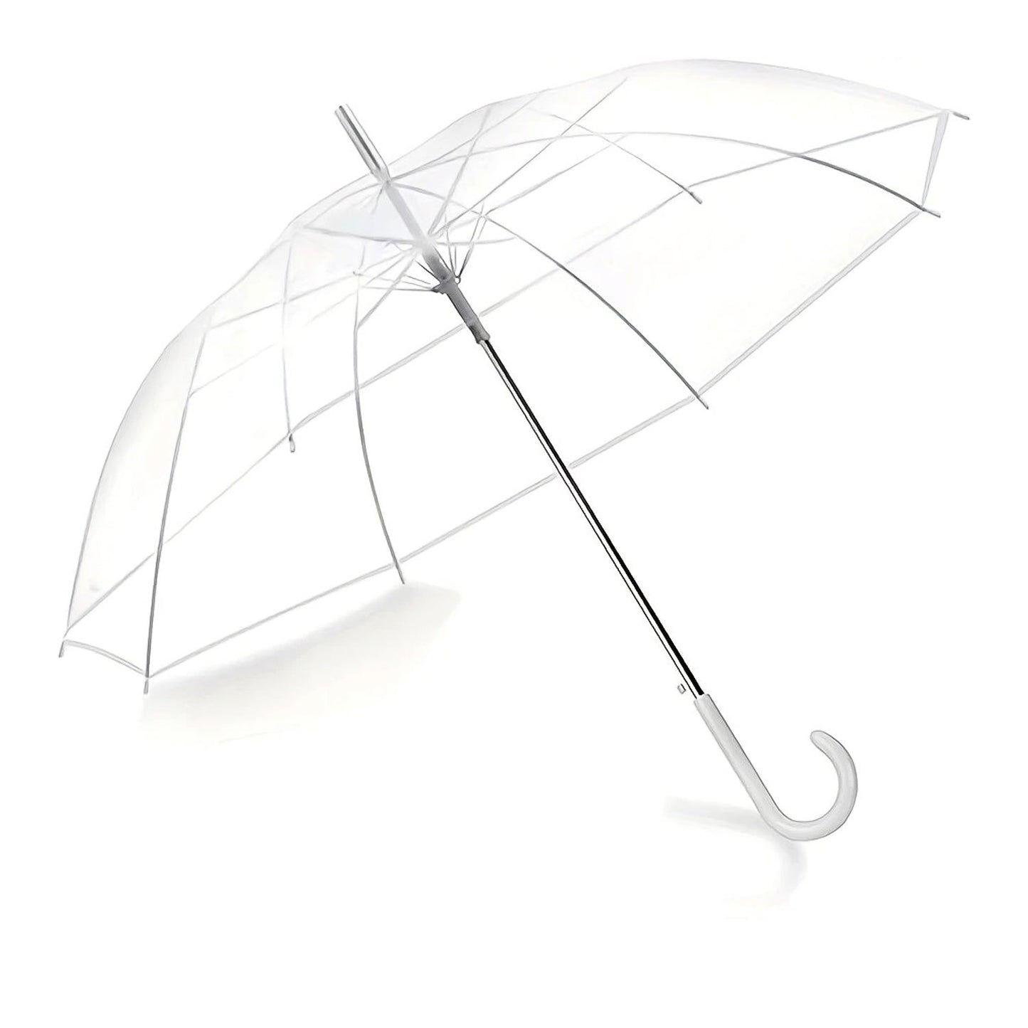 Transparent Dome Umbrella – Windproof with Comfortable Curved Handle - Detail 5