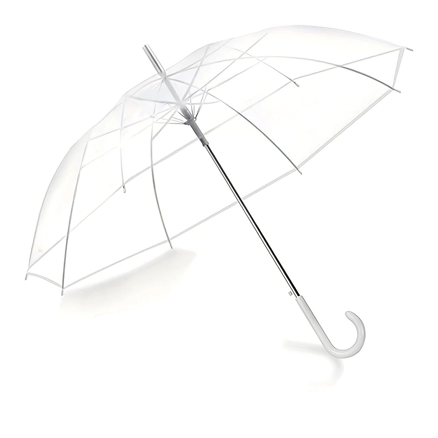  Transparent Dome Umbrella – Windproof with Comfortable Curved Handle - Detail 5