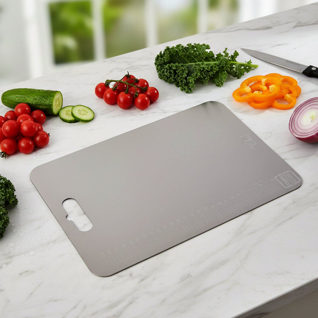  Large Stainless Steel Cutting Board – 31x20.5cm with Scale - Detail 5