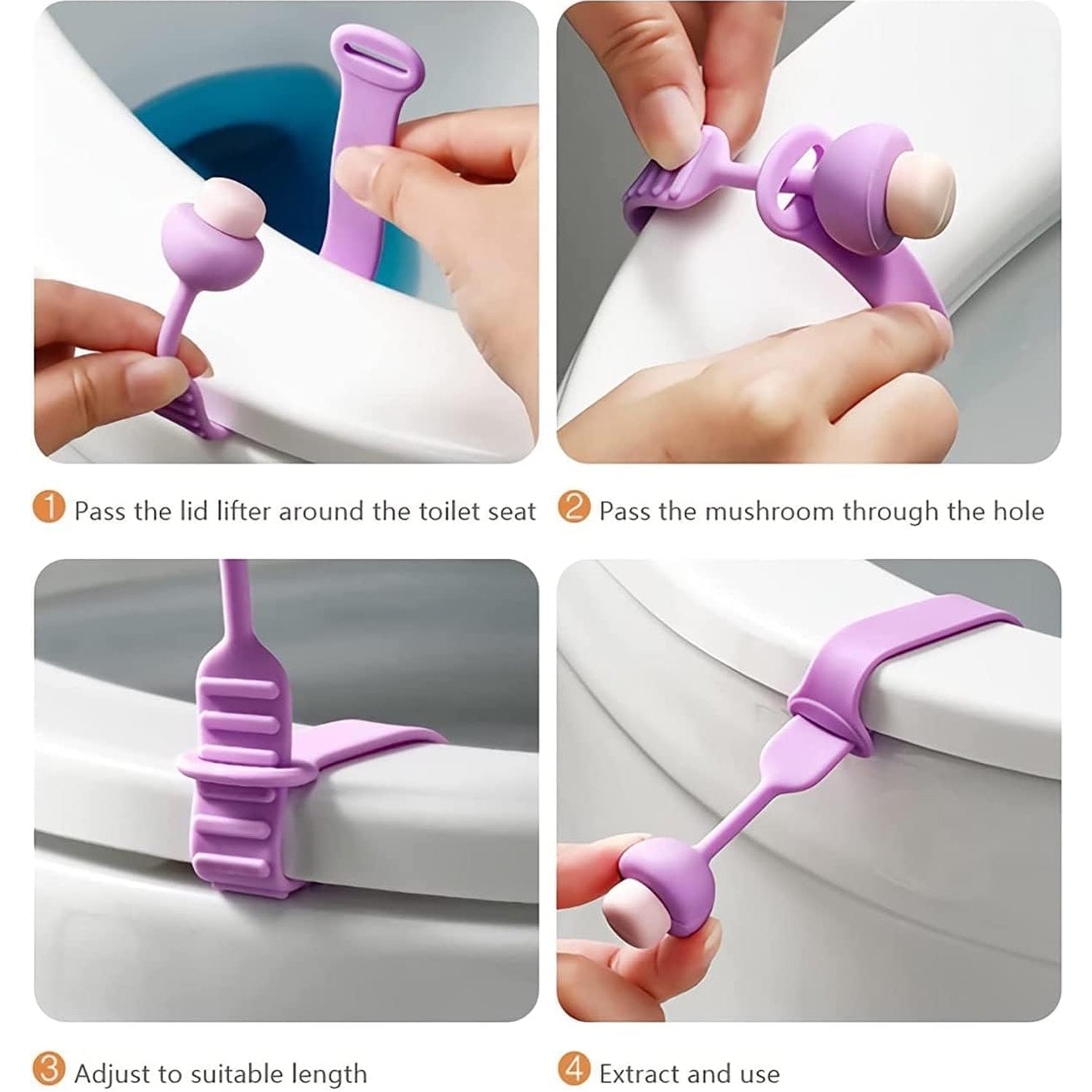  Toilet Seat Lifter – Hygienic Silicone Grip for Bathroom | ALVENZA - Detail 5