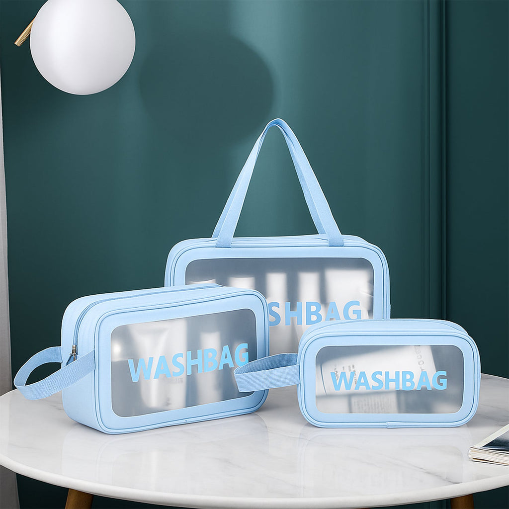  Waterproof Transparent Travel Toiletry Bag Set – 3 Sizes for Easy Organization - Detail 6