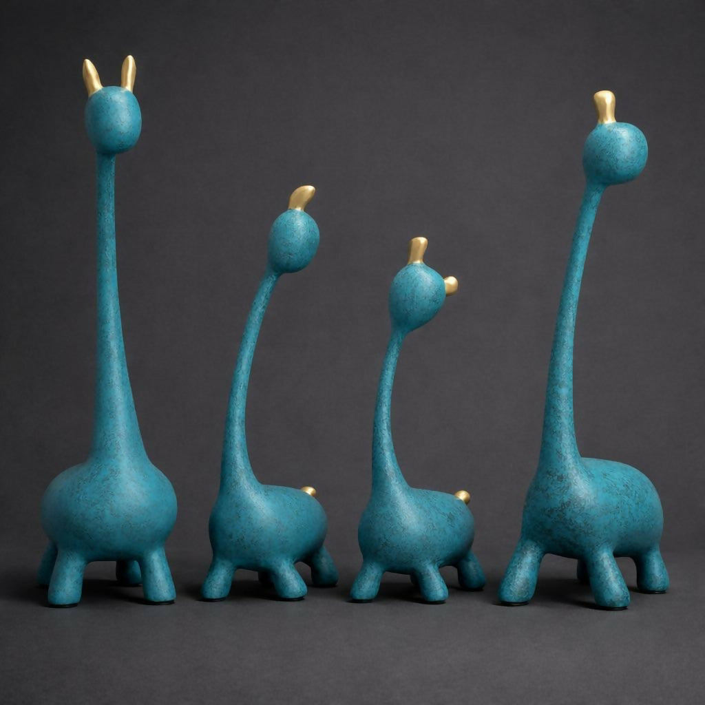  Modern Giraffe Family Figurines – Elegant Home Decor Set of 4 - Detail 6