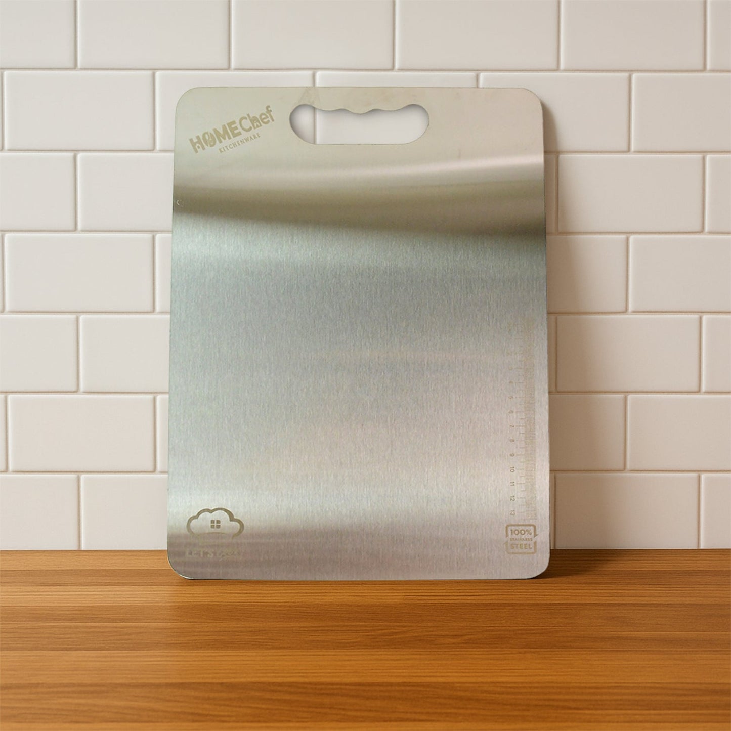  Stainless Steel Cutting Board – Rustproof with Handle 229x330mm - Detail 6
