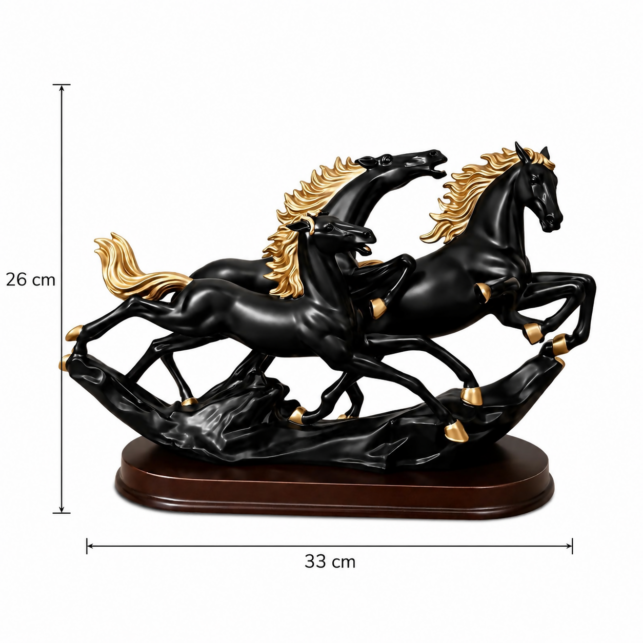  Running Horse Statue – Elegant Resin Home Decor Piece - Detail 6