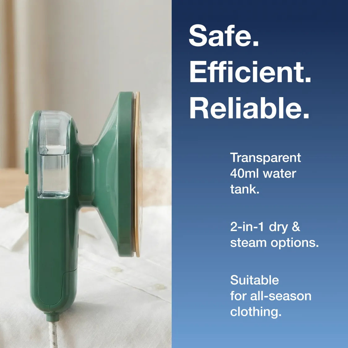  Portable Steam Iron – 2-in-1 Travel Garment Steamer | ALVENZA - Detail 6