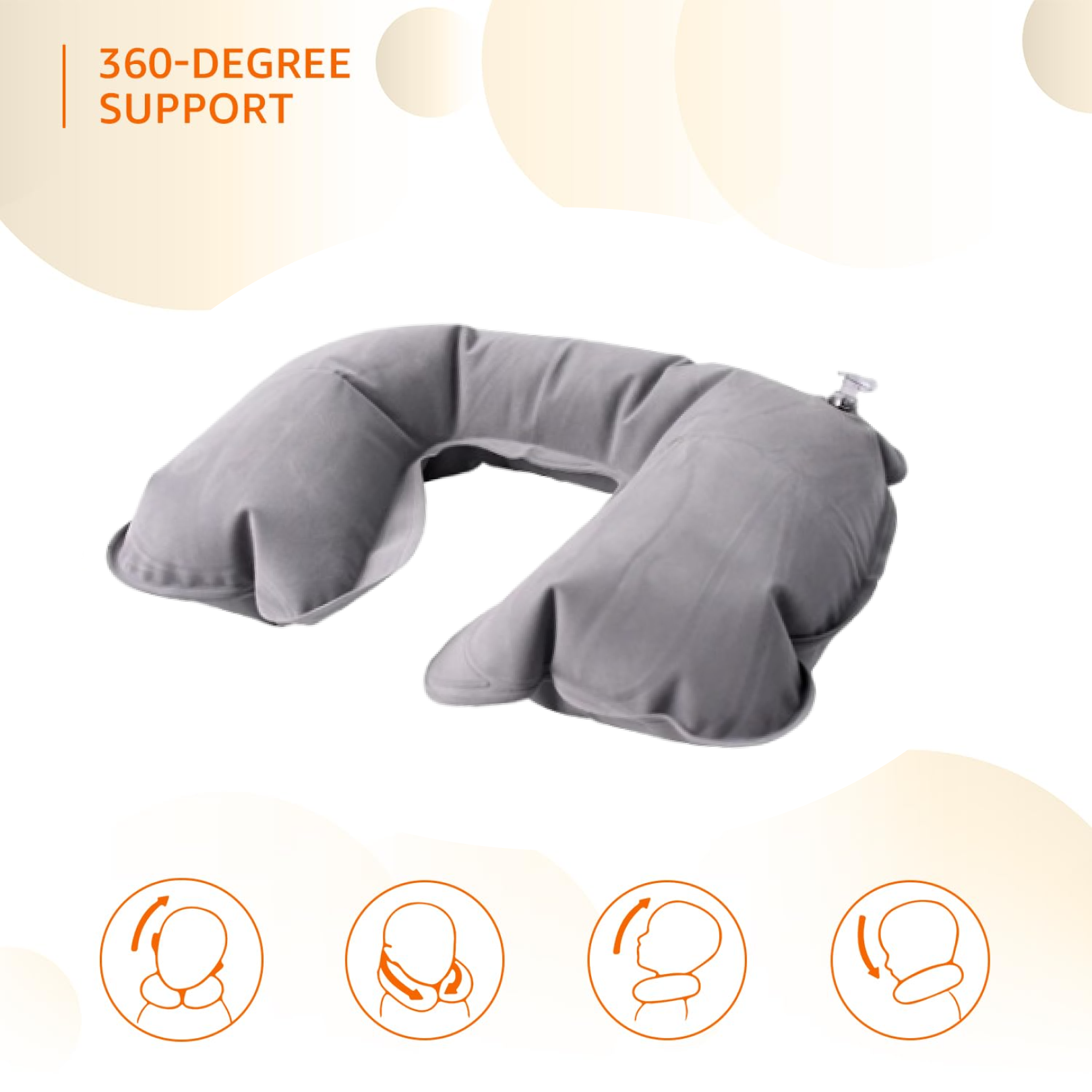  Inflatable U-Shape Travel Pillow – Portable Neck Support - Detail 6