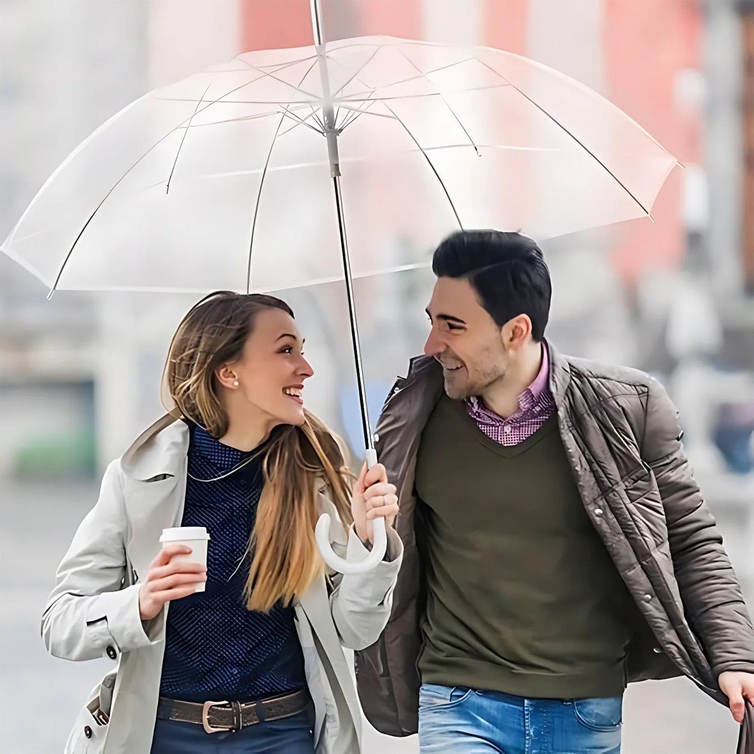  Transparent Dome Umbrella – Windproof with Comfortable Curved Handle - Detail 6