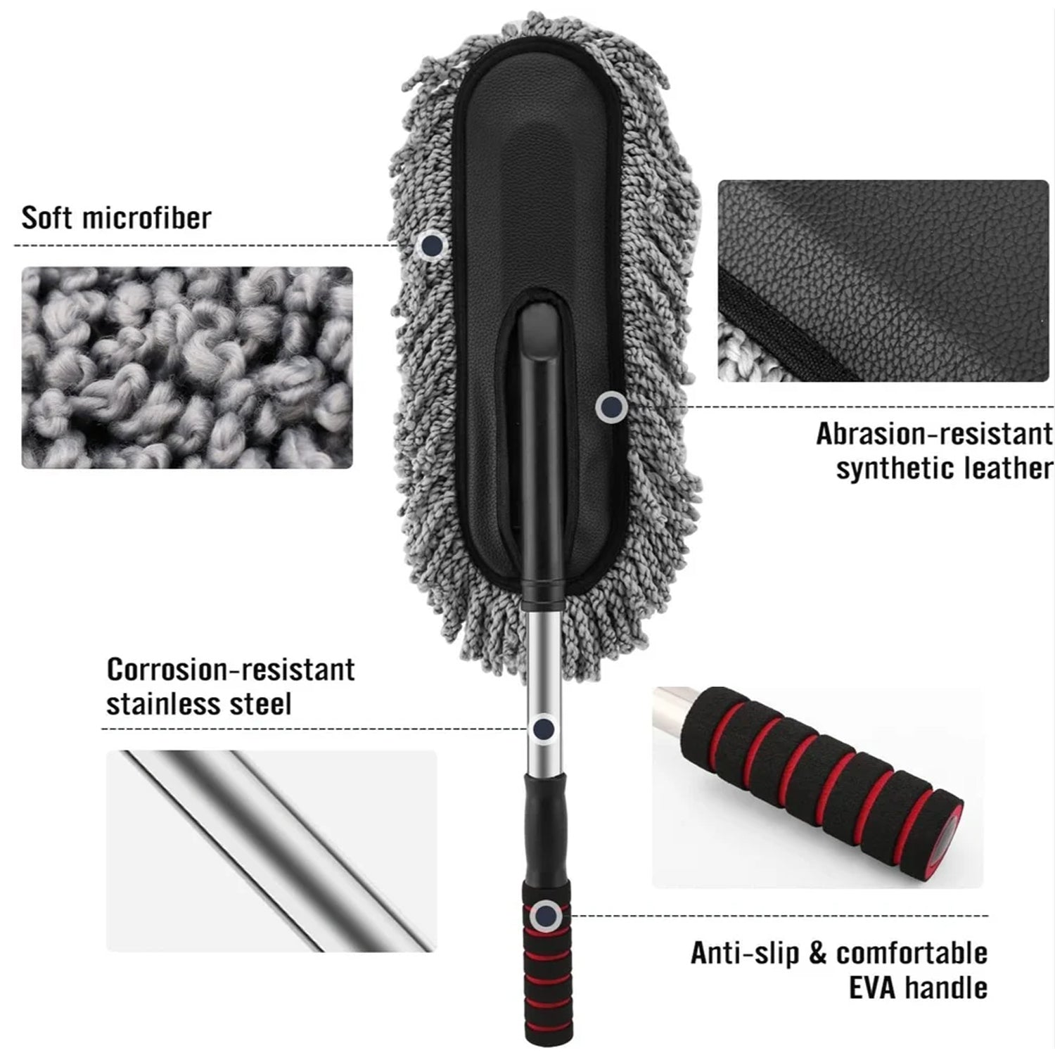  Car Duster – Retractable Handle Microfiber | ALVENZA - Detail 6