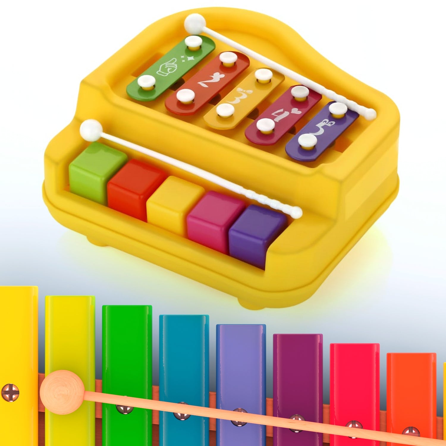  Baby Piano Xylophone – 2-in-1 Musical Toy for Toddlers | ALVENZA - Detail 6