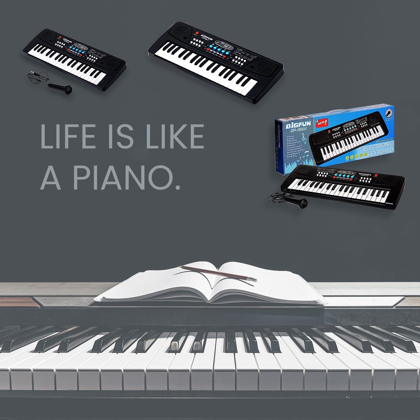  Kids Piano Keyboard – 37-Key, Mic & Record | ALVENZA - Detail 6